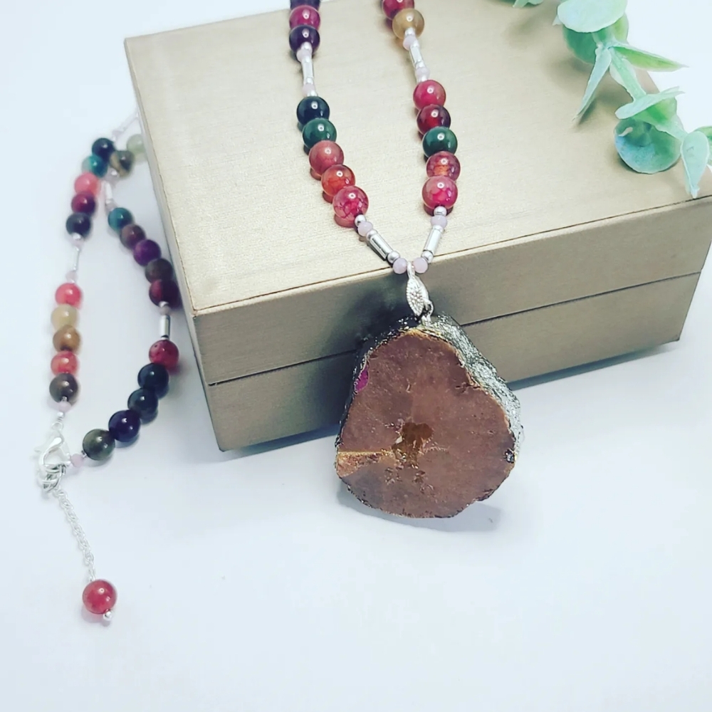 Rainbow Agate necklace
